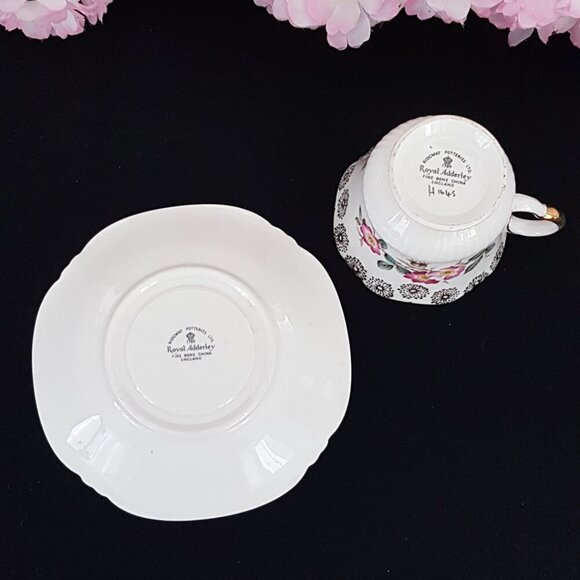 Royal Adderley Bone China Tea Cup & Saucer England - Picture 11 of 11